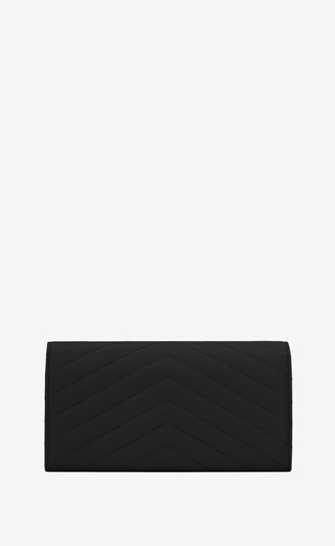 Monogram large flap wallet in grain de poudre embossed leather